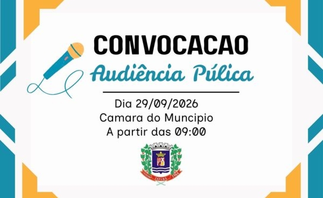 Convocação de Audiência referente ao  2º quadrimestre 2026