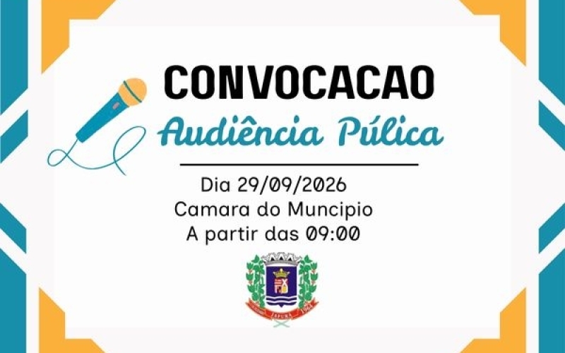Convocação de Audiência referente ao  2º quadrimestre 2026