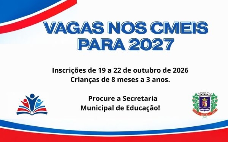 INSCRIÇÕES PARA SOLICITAÇÃO DE VAGAS NOS CMEIs
