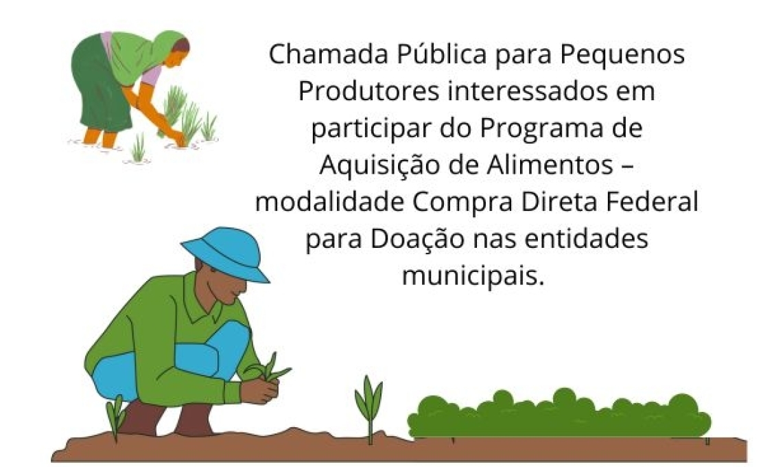 CHAMADA PÚBLICA PARA CONVOCAÇÃO DE AGRICULTORES FAMILIARES LOCAIS CADASTRADOS...