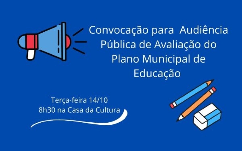 Convocação de Audiência Pública de Avaliação do Plano Municipal de Educação de Japurá